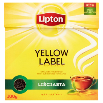 Lipton herbata Yellow Label 100g liściasta