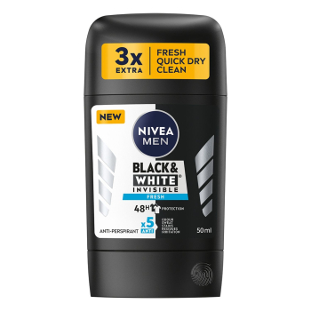 Nivea dezodorant męski sztyft 50ml Black & White Invisible Fresh